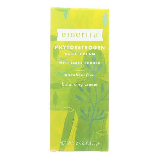Emerita Phytoestrogen Body Cream - Nourishing Comfort for Menopause, 2 Oz.