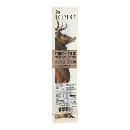 Epic Venison Steak Strips, 100% Grass-Fed, 20-Pack (0.8 oz)