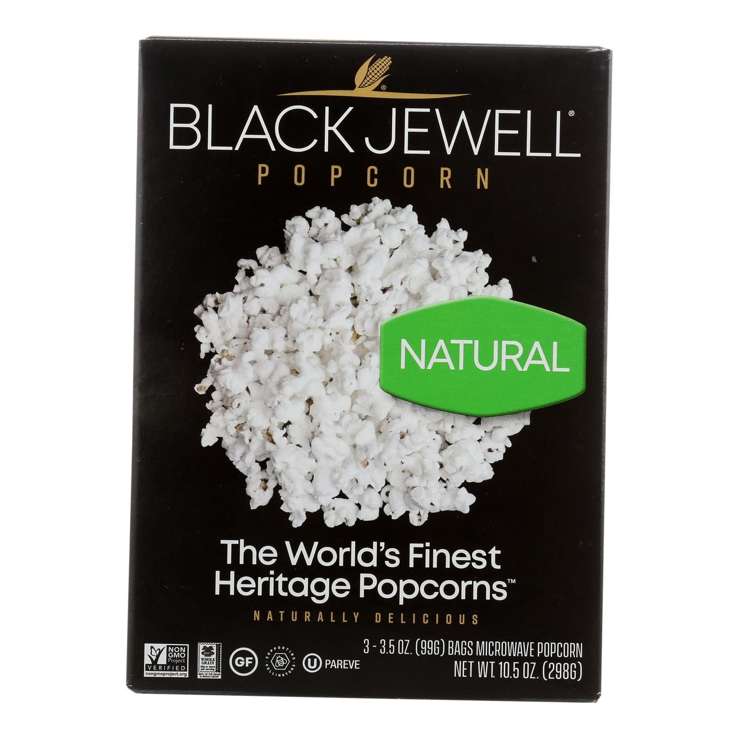 Black Jewell Microwave Popcorn 6-Pack: Natural, 10.5 Oz. Bags