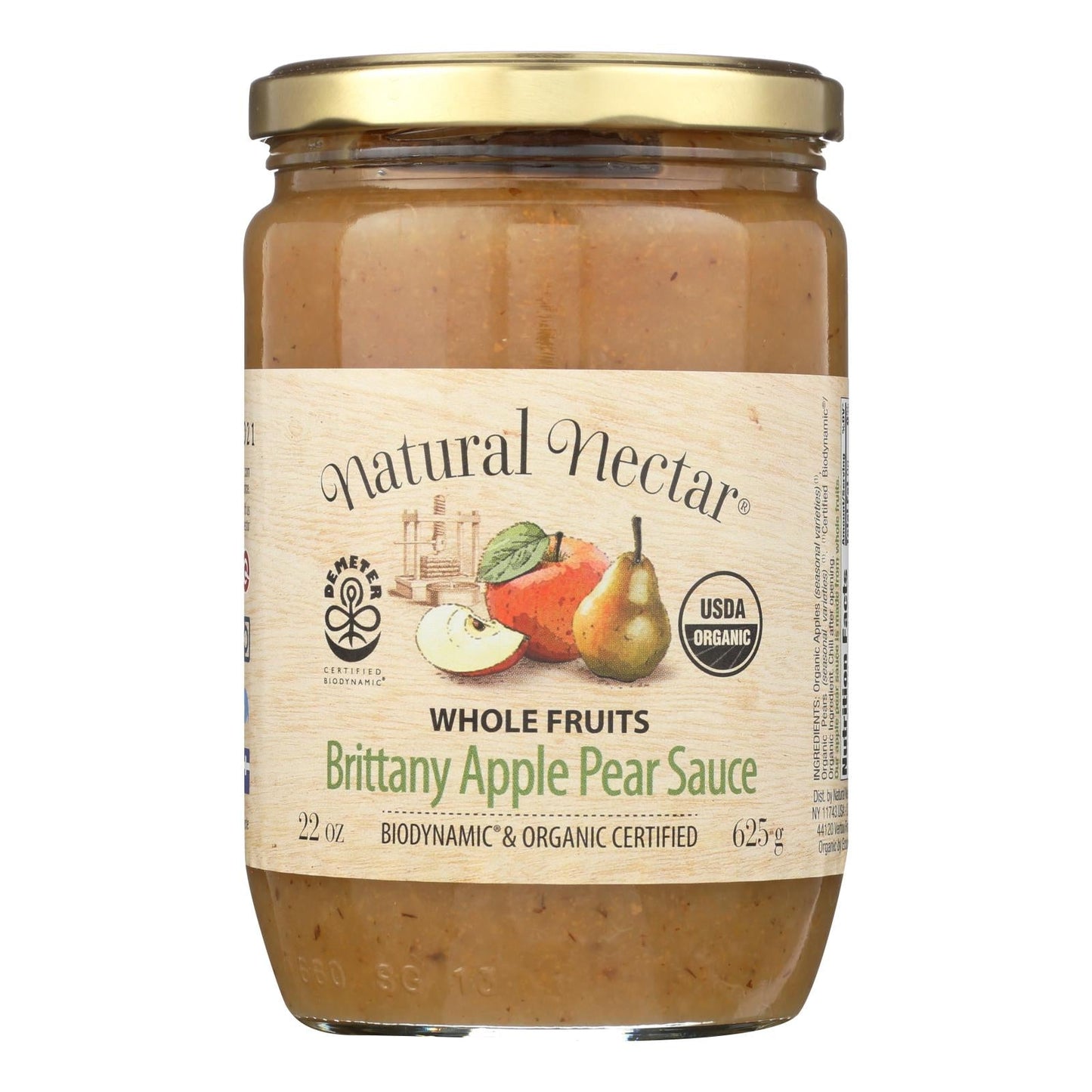 Natural Nectar Brittany Apple Sauce, 22.2 Oz. Pack of 6