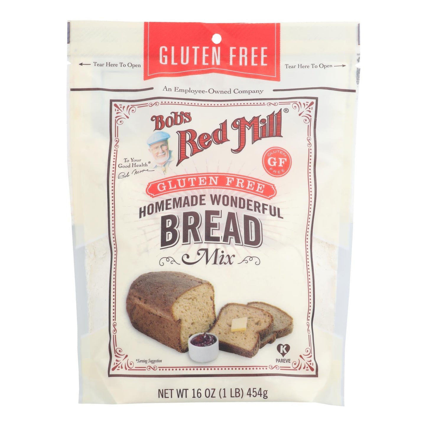 Bob's Red Mill Homemade Wonderful Gluten-Free Bread Mix, 16 Oz. Pack of 4