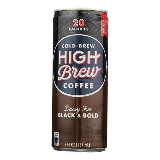 High Brew Black & Bold Cold Brew Coffee, 8 fl oz, Pack of 12