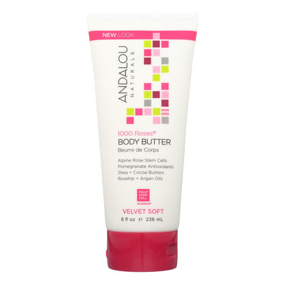 Andalou Naturals Body Butter, 8 Oz Symphony of 1000 Roses