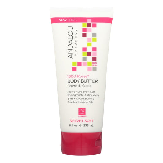 Andalou Naturals Body Butter, 8 Oz Symphony of 1000 Roses