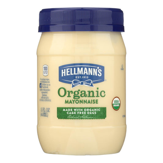 Hellman's Organic Mayonnaise, 6 Pack of 15 Fl. Oz. Bottles