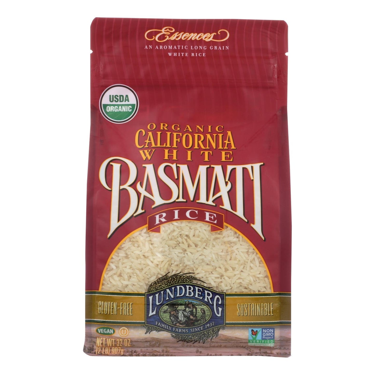 Lundberg Organic White Basmati Rice (6 x 2 Lb.)