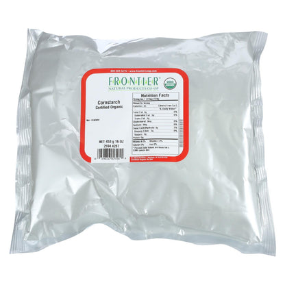 Frontier Herb - Organic  Premium Cornstarch, 1 lb Bulk Item