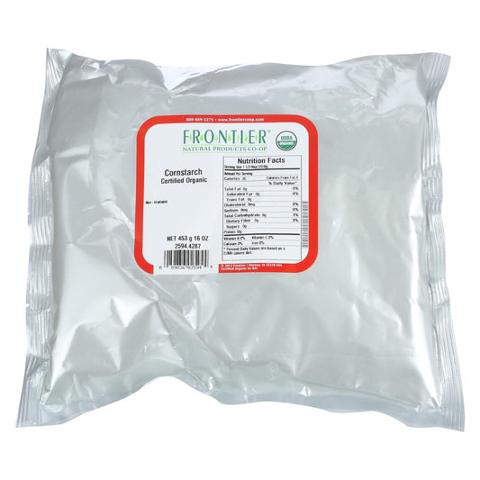 Frontier Herb - Organic  Premium Cornstarch, 1 lb Bulk Item