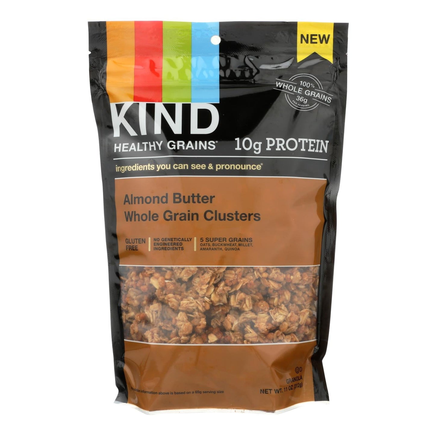 KIND Almond Butter Whole Grain Clusters, Case of 6 (11 oz each)