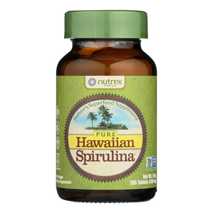 Nutrex Hawaii Pure Hawaiian Spirulina Pacifica - 200 Tablets of 500 mg