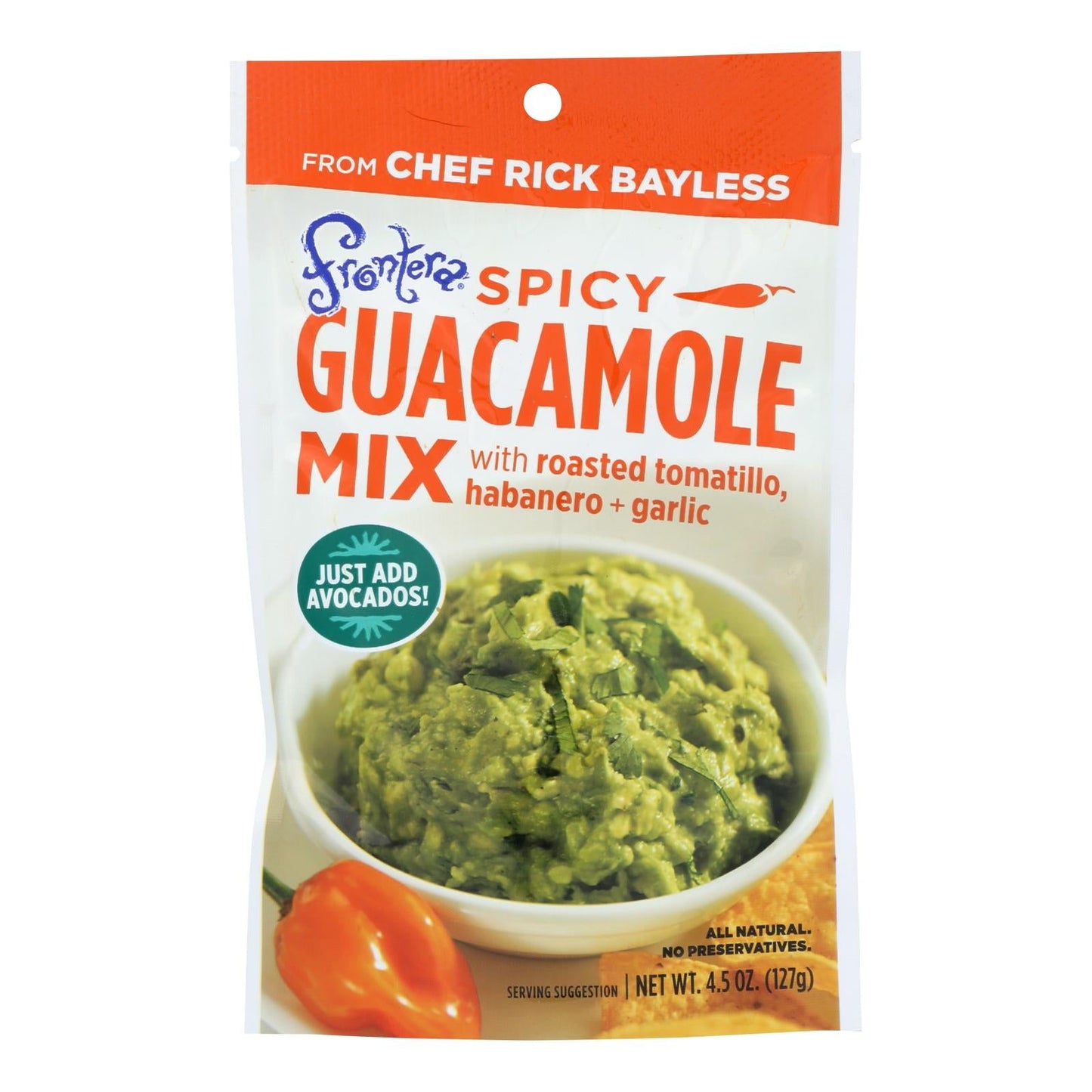 Frontera Foods Premium Spicy Guacamole Mix (Pack of 8 - 4.5 Oz.)
