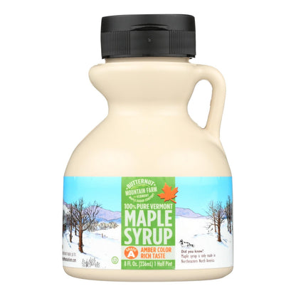 Butternut Mountain Farm Maple Syrup Amber Grade A (Pack of 24) - 8 Fl Oz.