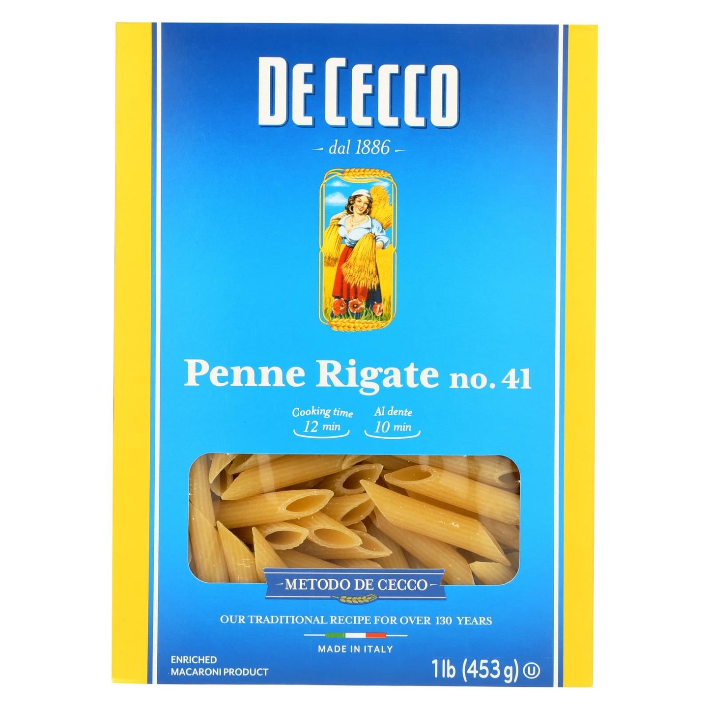 De Cecco Premium Penne Rigate Pasta (Pack of 12 - 16 Oz.)