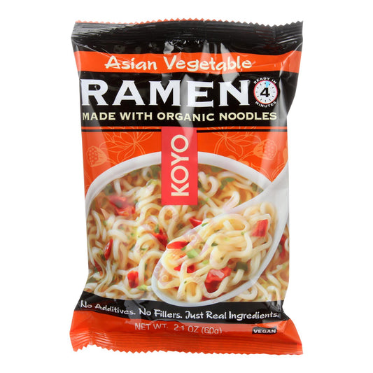 Koyo Authentic Asian Vegetable Ramen, Case of 12 - 2.1 Oz