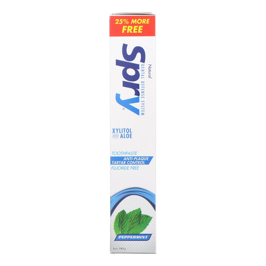 Spry Peppermint Xylitol Toothpaste - 4 Oz