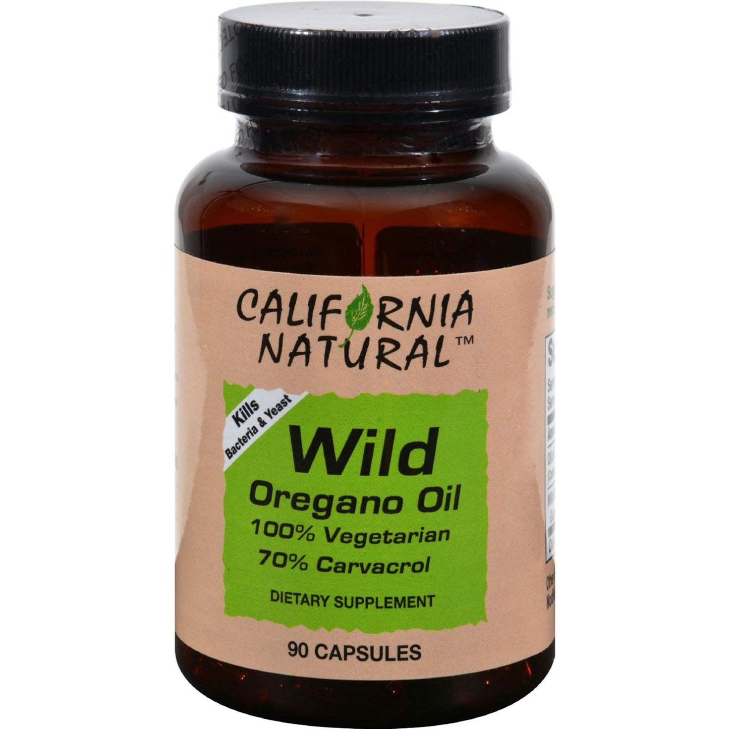 California Natural Wild Oregano Oil, 400mg, 70% Carvacrol, Immune Support, 90 Capsules
