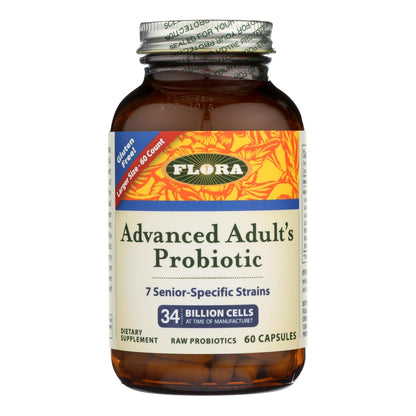 Flora Advanced Adult Probiotics for Digestive Health - 60 Caplets