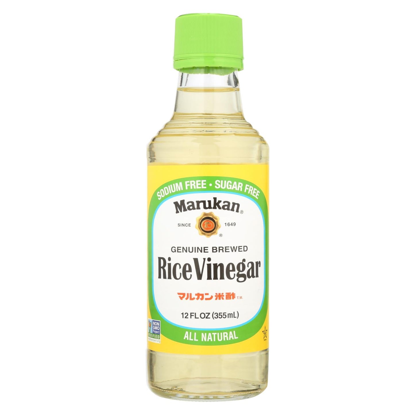 Marukan Genuine Brewed Premium Rice Vinegar, 12 fl oz, Pack of 6