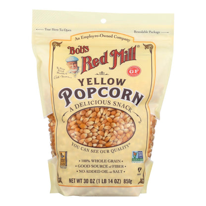 Bob's Red Mill Organic Popcorn, 4-Pack, 30 Oz, Gluten-Free, Non-GMO, Kosher