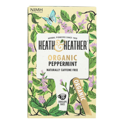 Heath & Heather Peppermint Herbal Tea (Pack of 6 - 20 Ct.)