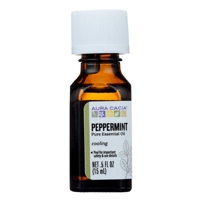 Aura Cacia Pure Peppermint Essential Oil - 0.5 Fl Oz