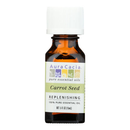 Aura Cacia Pure Essential Oil Carrot Seed (0.5 Fl Oz.) for Skin Care