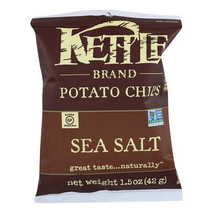 Kettle Brand Sea Salt Potato Chips, 1.5 Oz., Case of 24