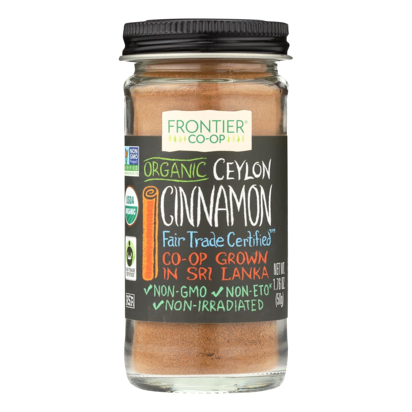 Frontier - Organic Fair Trade Ceylon Cinnamon 1.76 Oz.