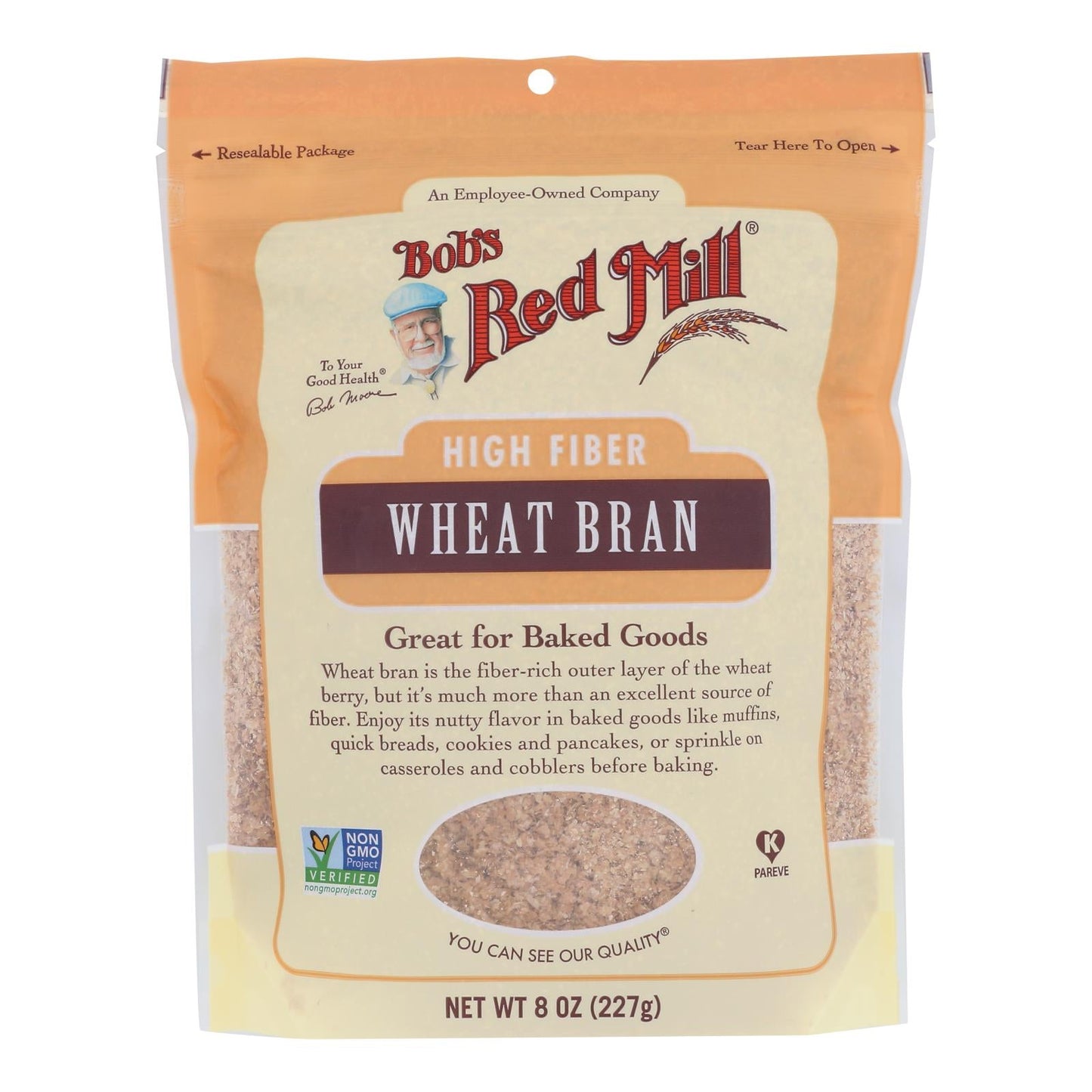 Bob's Red Mill Wheat Bran (Pack of 4 - 8 Oz.)
