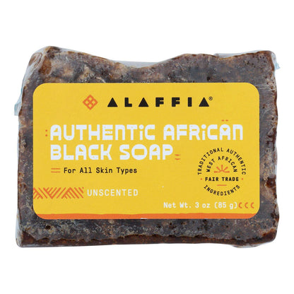 Alaffia Unscented African Black Soap, 3 Oz.