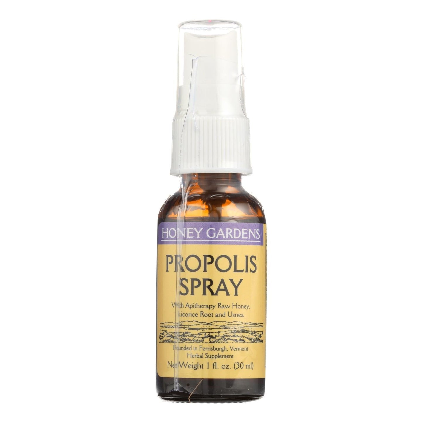 Honey Gardens Propolis Spray 1 oz - Natural Throat & Immune Support