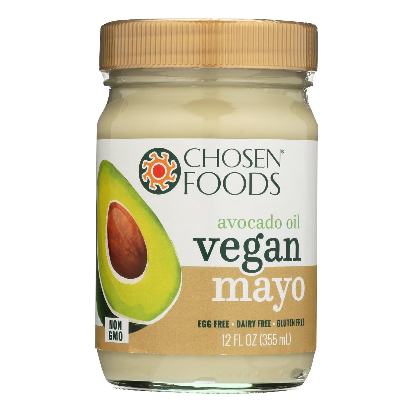 Chosen Foods Avocado Oil Vegan Mayo, 12 Oz. Pack of 6