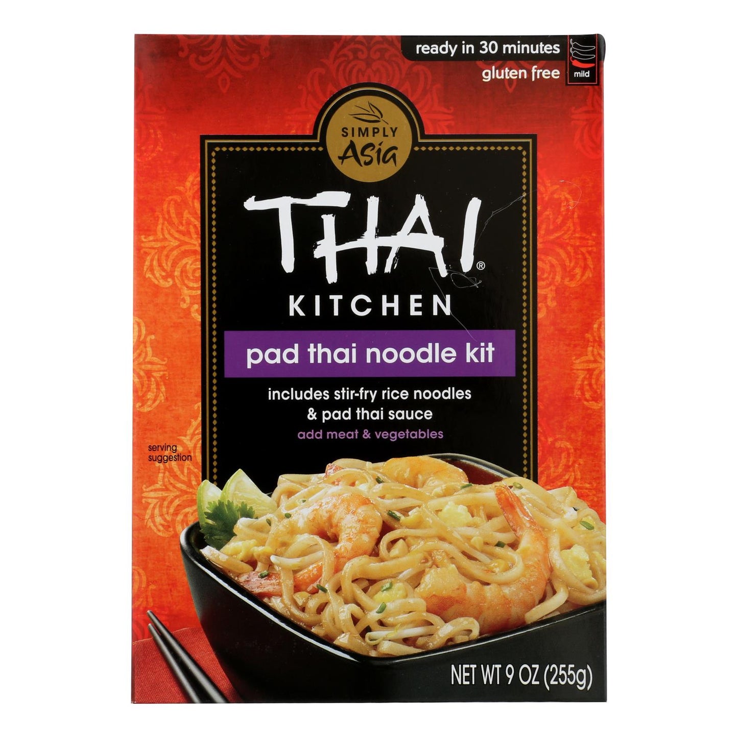 Thai Kitchen Indulge In Authentic Pad Thai Noodles - 9 Oz. Pack of 12
