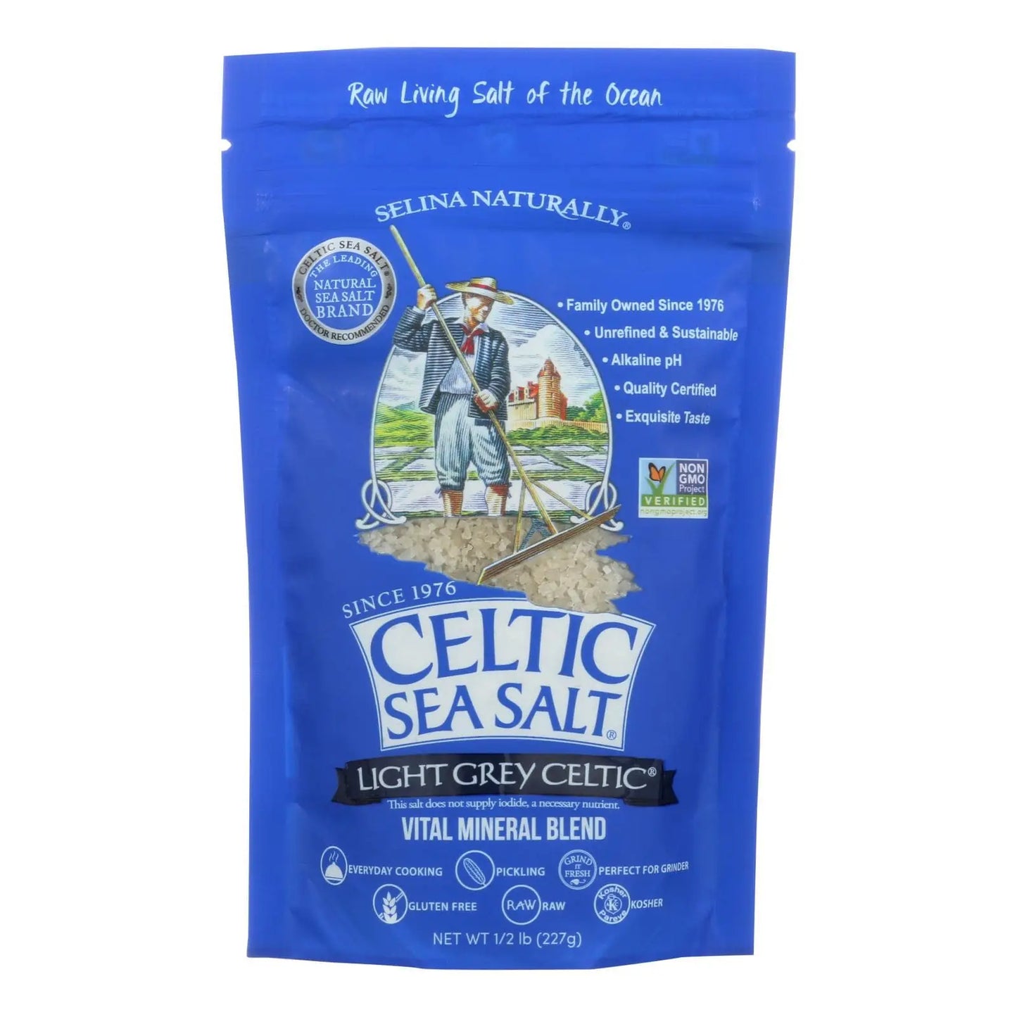 Celtic Sea Salt Light Grey, Bulk Pack of 6 - 0.5 Lb.