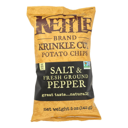 Kettle Brand Salt & Pepper Chips (Case of 15 - 5oz)