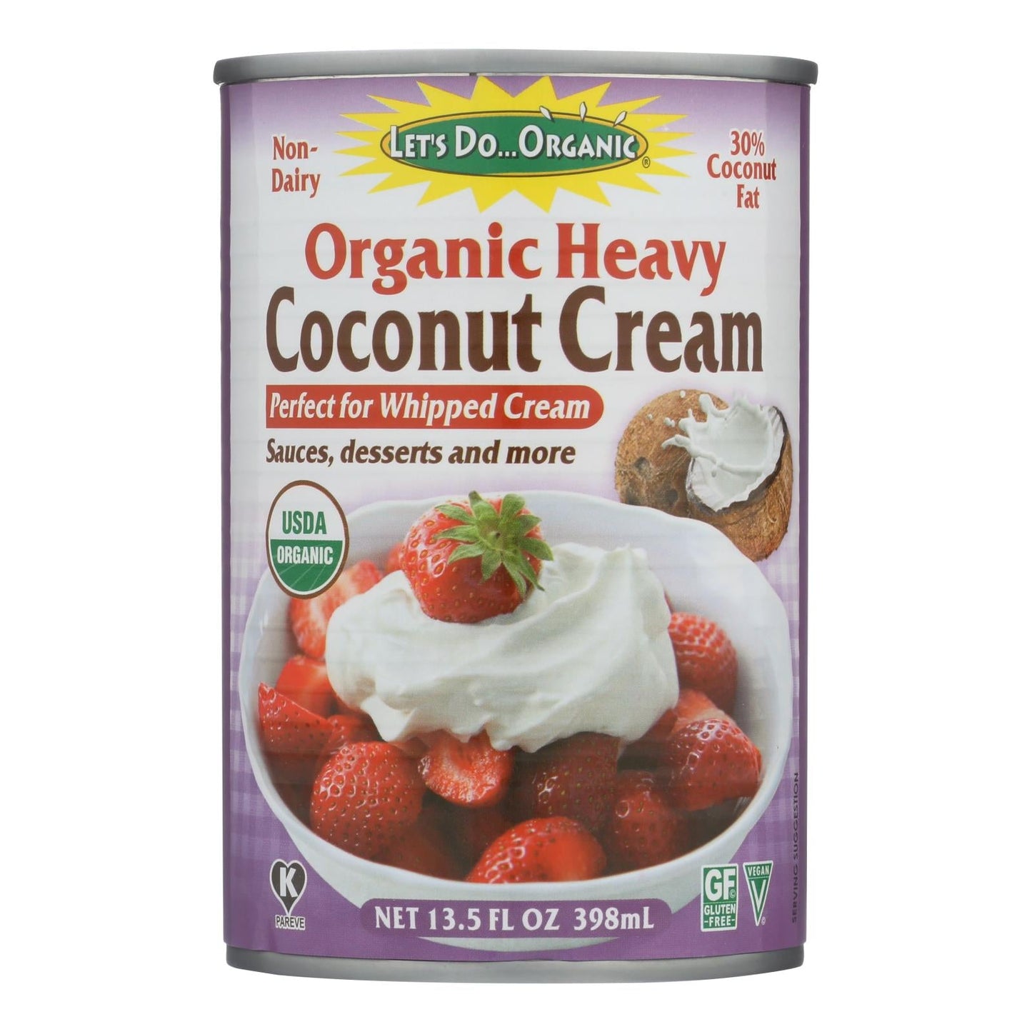 Let's Do Organic Coconut Cream 13.5 Fl Oz (Pack of 12) - Certified Organic, Dairy-Free