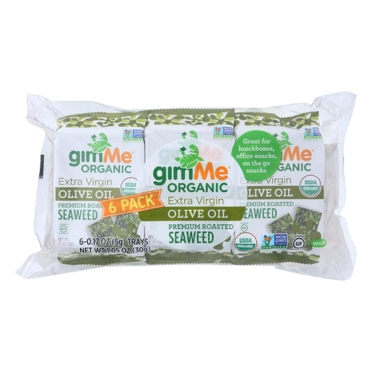 Gimme Seaweed Snacks - Extra Virgin Olive Oil (Pack of 8) - .17 Oz. Each