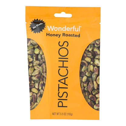 Wonderful Pistachios - No Shell Honey Roasted Pistachios - 5.5 Oz (Pack of 10)