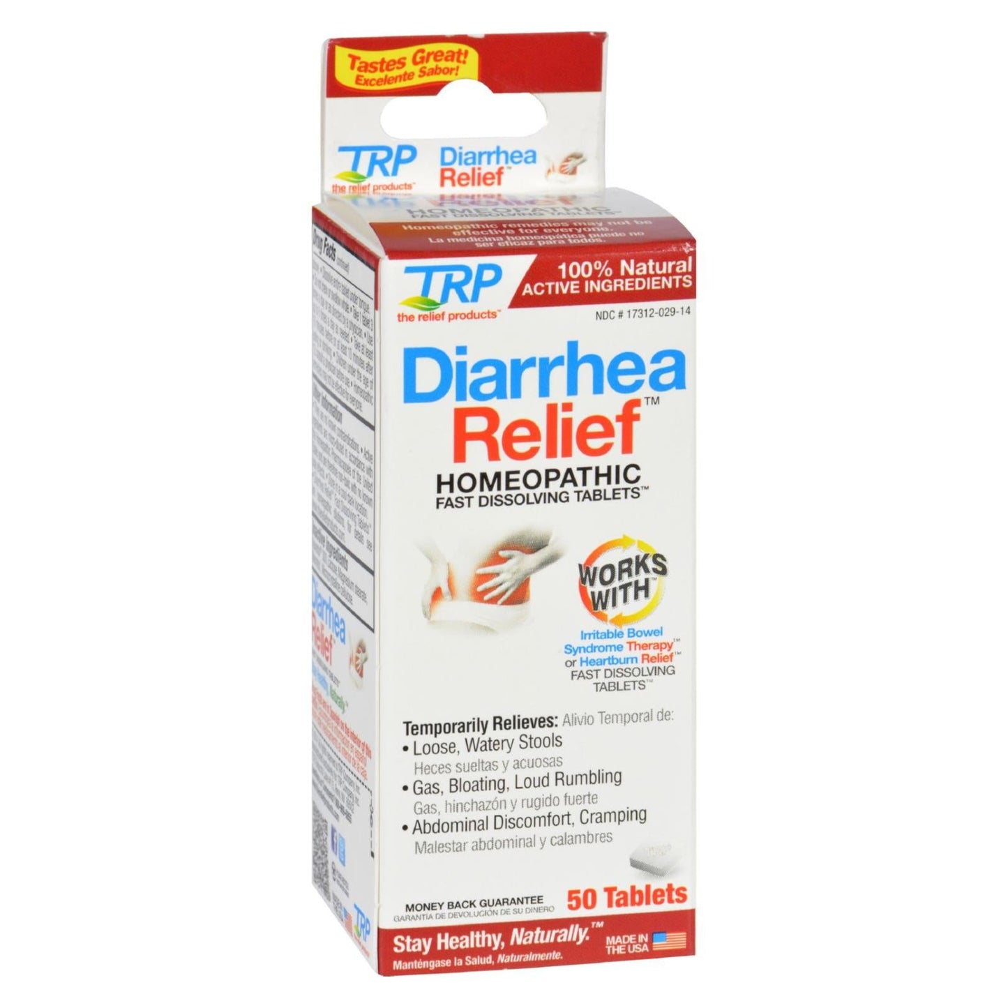 Trp Diarrhea Relief (50 Tablets):  Natural Support In Case of Diarrhea