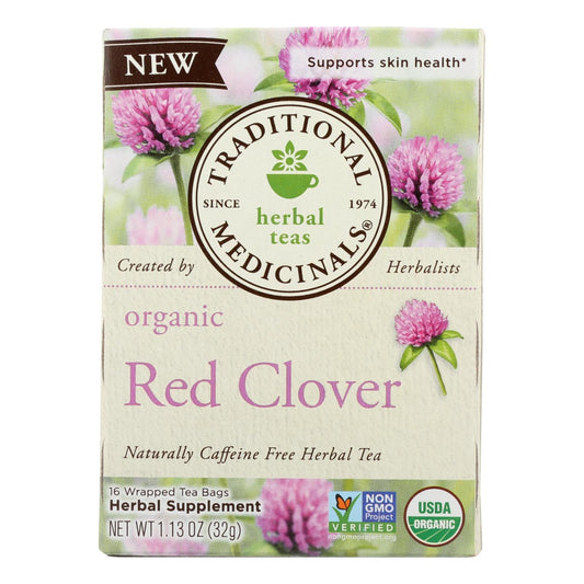 Traditional Medicinals Red Clover Herb Tea (Pack of 6 - 16 Bags)