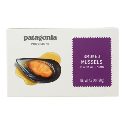 Patagonia Provisions Smoked Mussels, Case of 10, 4.2 Oz Tins