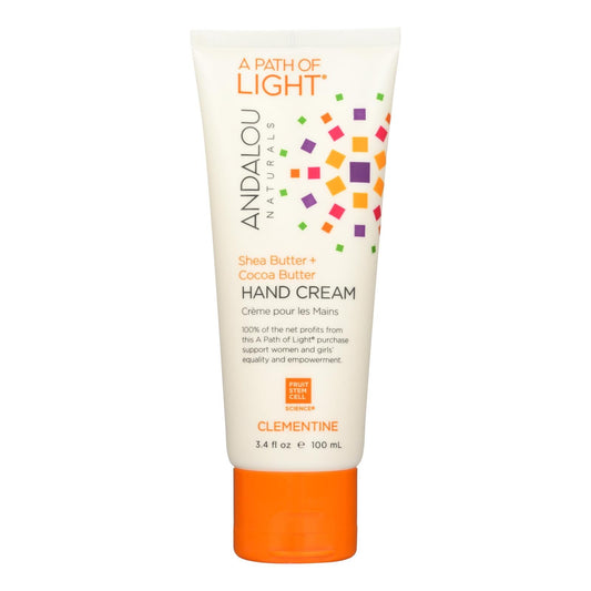 Andalou Naturals Shea Butter + Sea Buckthorn Clementine Hand Cream - 3.4 Oz.