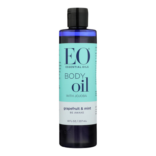 Eo Products Body Oil Grapefruit & Mint, Revitalizing Scent, Moisturizes & Nourishes, Cruelty-Free, Plant-Based, 8 Oz