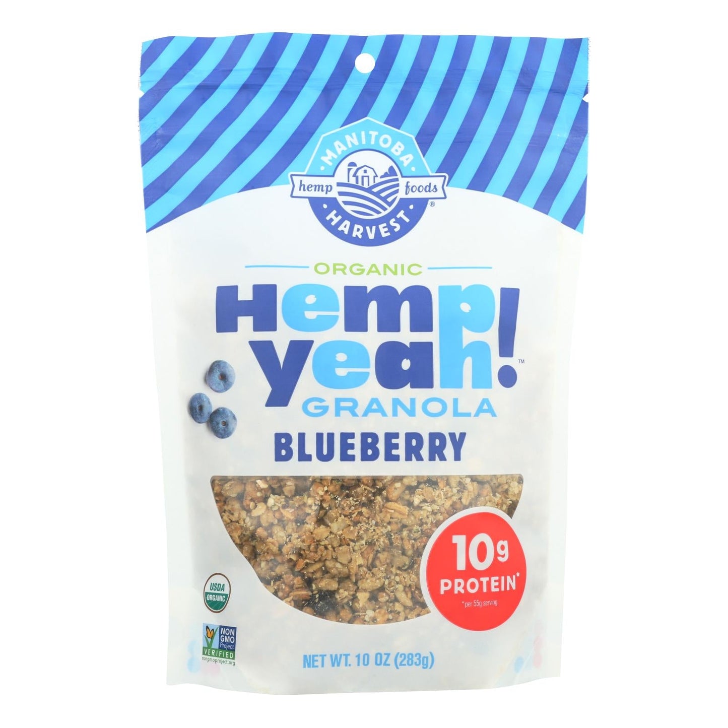 Manitoba Harvest Hemp Blueberry Granola, 10 oz, Pack of 6