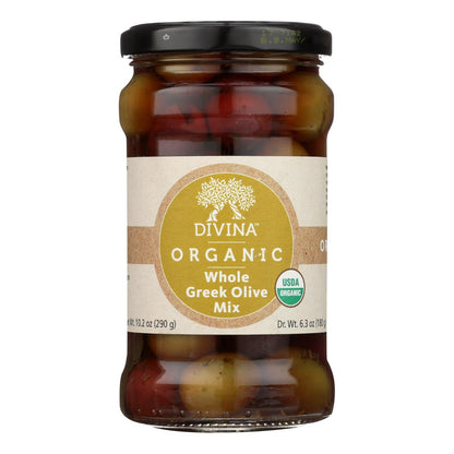 Divina Organic Greek Mixed Olives: 6-Pack (6.35 Oz. Each)
