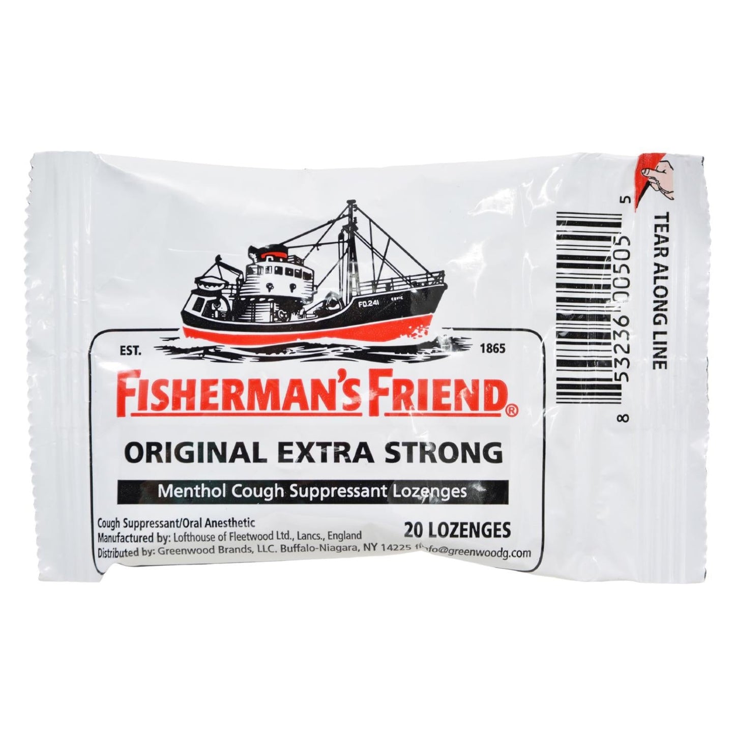 Fisherman's Friend Original Extra Strong Lozenges, Pack of 12x20