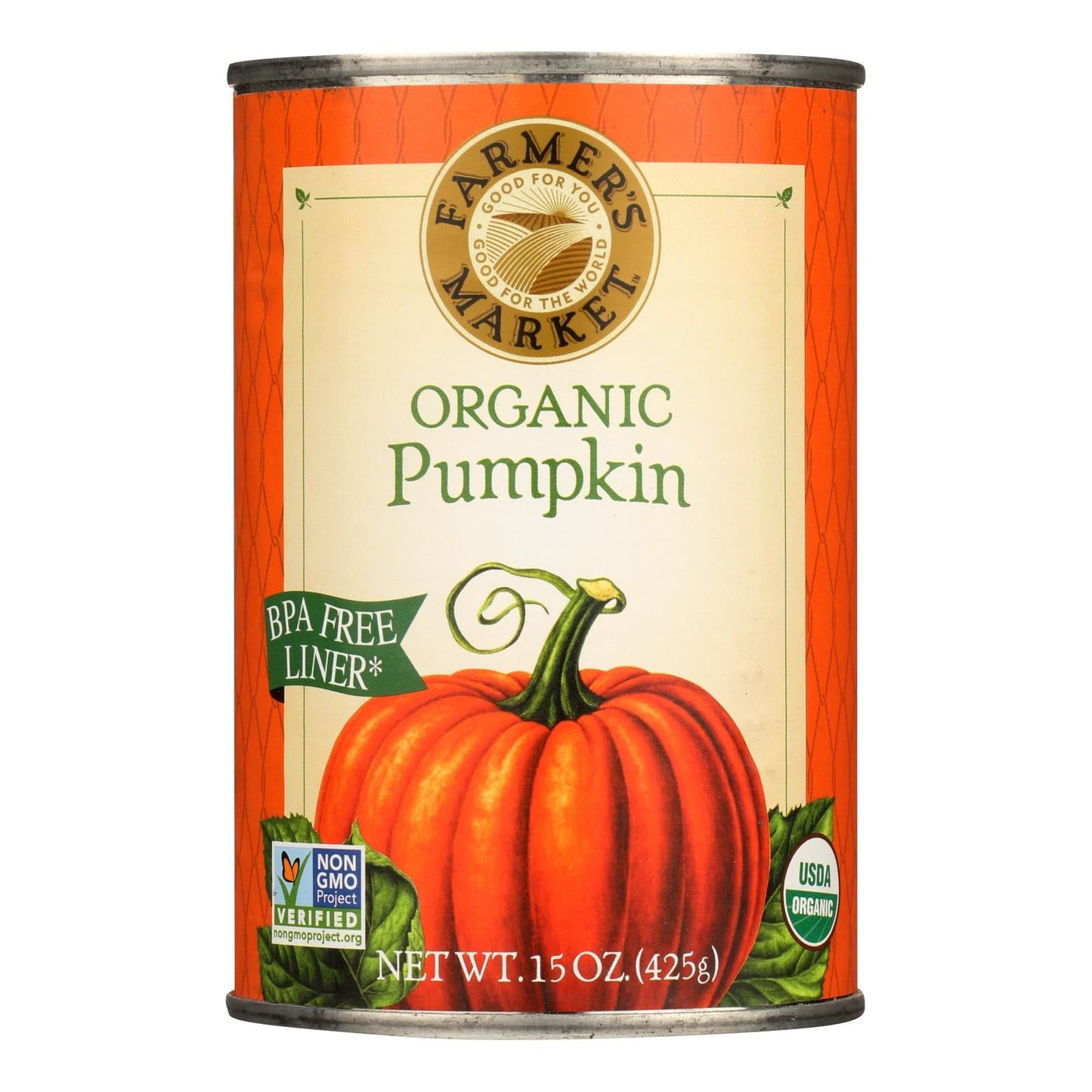 Farmer's Market Organic Pumpkin, 15 oz (Pack of 12)
