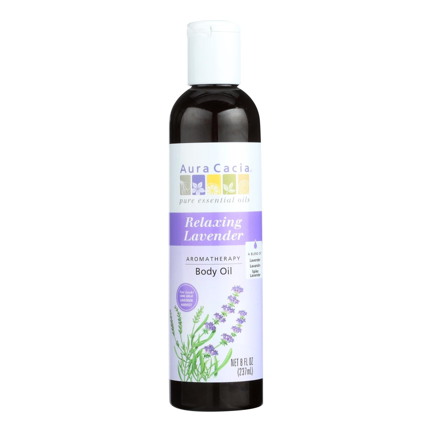 Aura Cacia Lavender Harvest Aromatherapy Body Oil, 8 Fl Oz