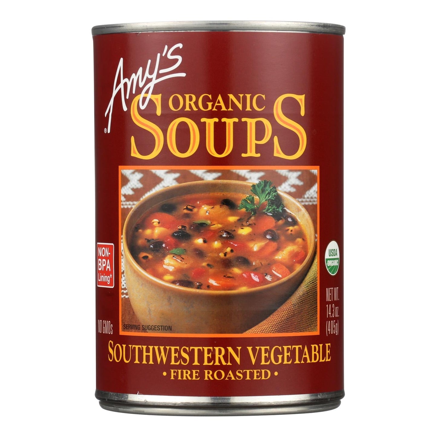 Amy's Organic Fire-Roasted Southwest Vegetable Soup (14.3 Oz., Pack of 12)