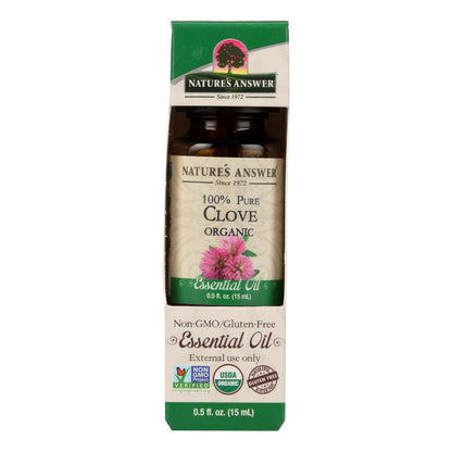 Nature's Answer 0.5 Oz. Pure Organic Clove Essential Oil